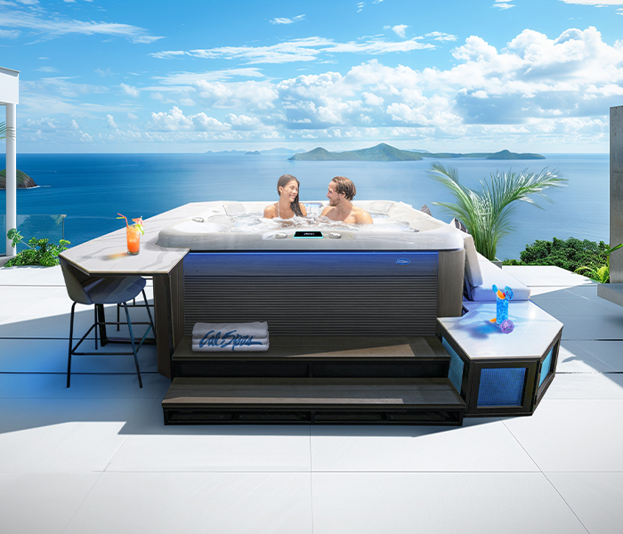 Calspas hot tub being used in a family setting - Parma